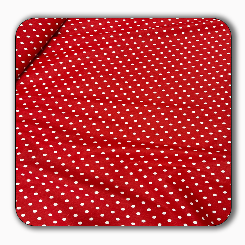 Small Polka Dot Poly Cotton Fabric - Sold by the Yard