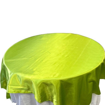 Lime Table Overlay Satin 58 X 58 Inches - New Star Fabrics
