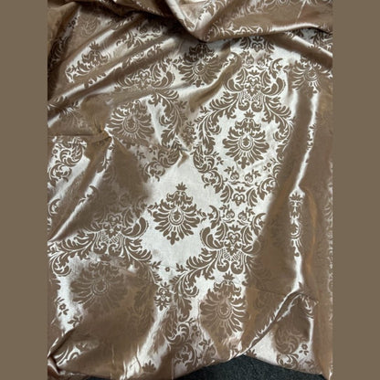Flocked Damask Taffeta Fabric