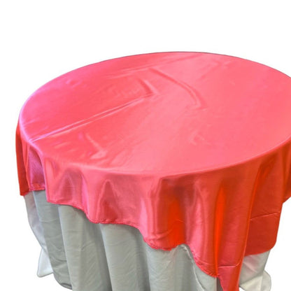Neon pink Table Overlay Satin 58 X 58 Inches - New Star Fabric