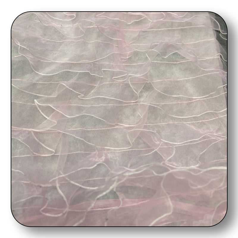 Ruffle Organza Fabric Mesh - Sold by the Yard