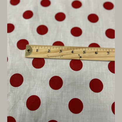 Polk Dot One Inch Print Poly Cotton Fabric  by the yard - New Star Fabrics