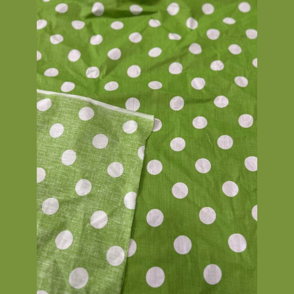 Polk Dot One Inch Print Poly Cotton Fabric  by the yard - New Star Fabrics