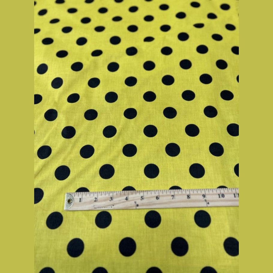 Polk Dot One Inch Print Poly Cotton Fabric  by the yard - New Star Fabrics