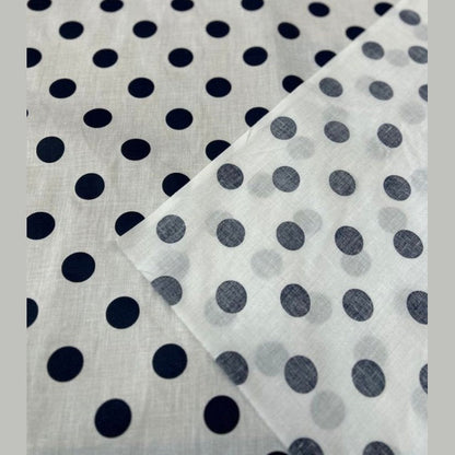 Polk Dot One Inch Print Poly Cotton Fabric  by the yard - New Star Fabrics