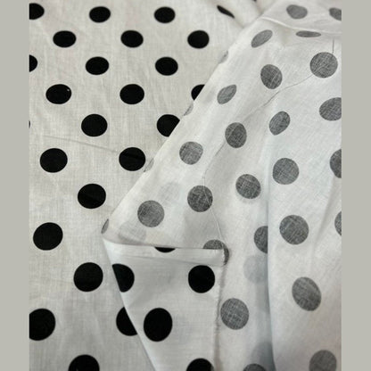 Polk Dot One Inch Print Poly Cotton Fabric  by the yard - New Star Fabrics