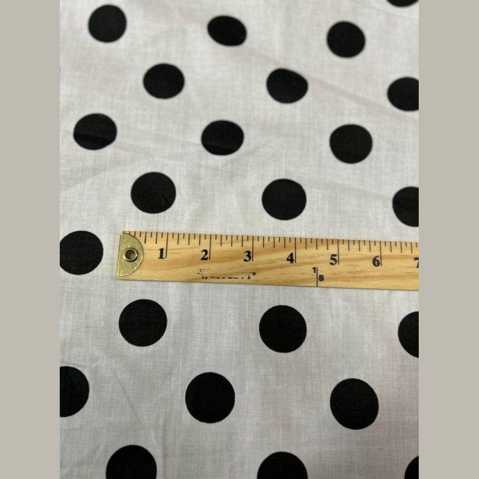 Polk Dot One Inch Print Poly Cotton Fabric  by the yard - New Star Fabrics