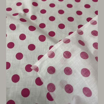 Polk Dot One Inch Print Poly Cotton Fabric  by the yard - New Star Fabrics
