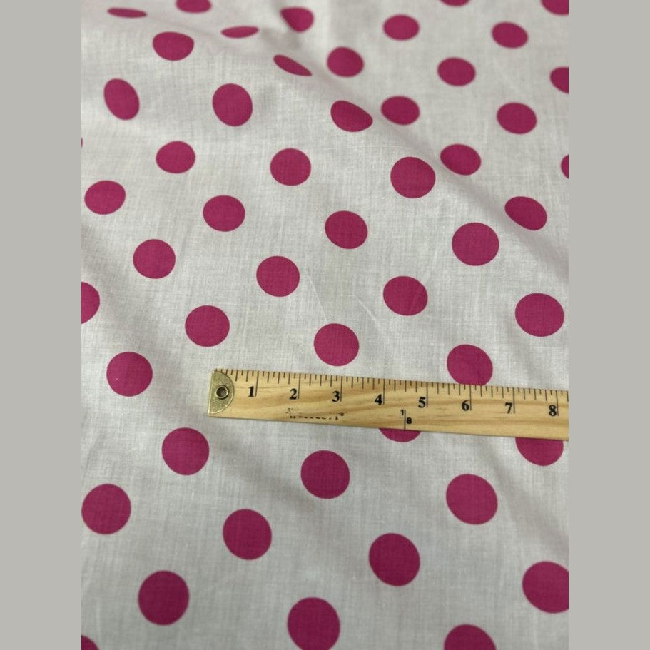 Polk Dot One Inch Print Poly Cotton Fabric  by the yard - New Star Fabrics