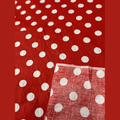 Polk Dot One Inch Print Poly Cotton Fabric  by the yard - New Star Fabrics