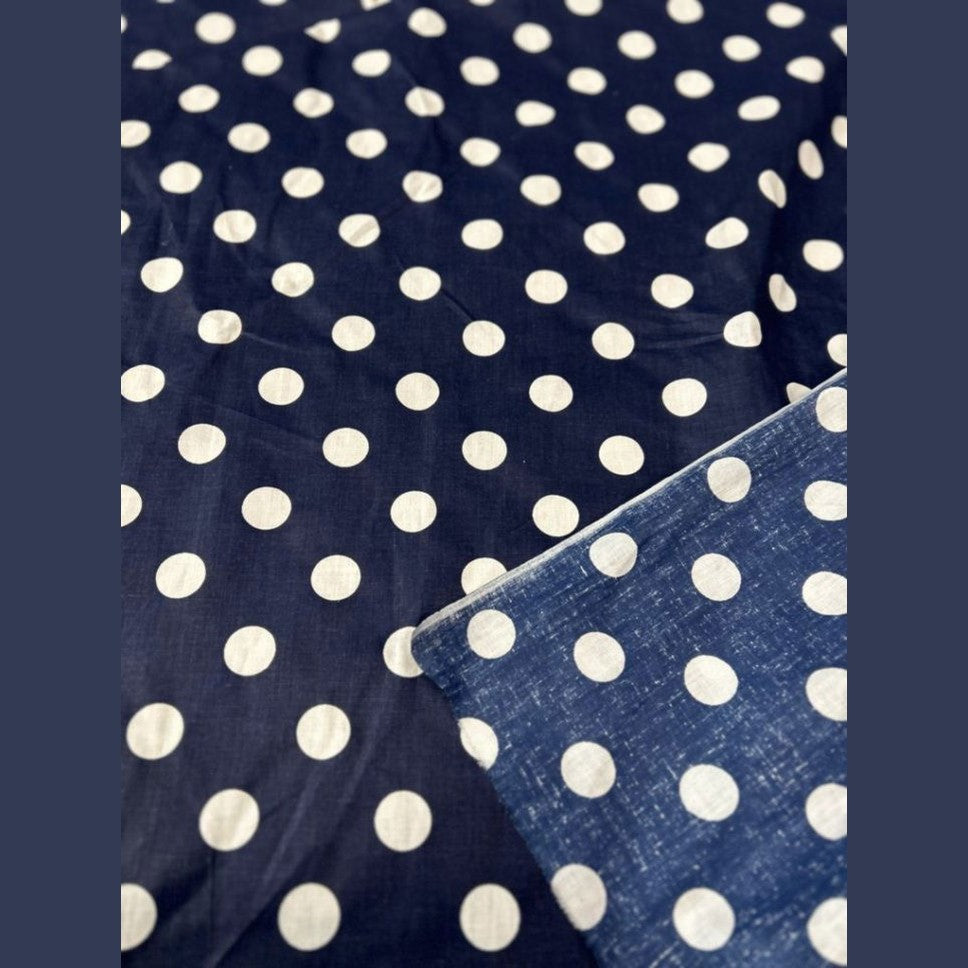 Polk Dot One Inch Print Poly Cotton Fabric  by the yard - New Star Fabrics