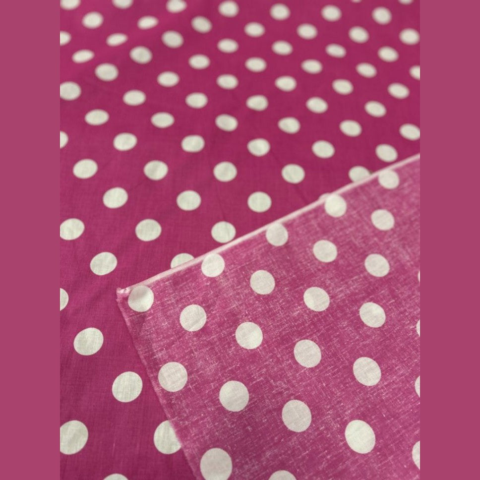Polk Dot One Inch Print Poly Cotton Fabric  by the yard - New Star Fabrics