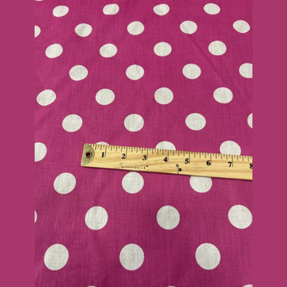 Polk Dot One Inch Print Poly Cotton Fabric  by the yard - New Star Fabrics
