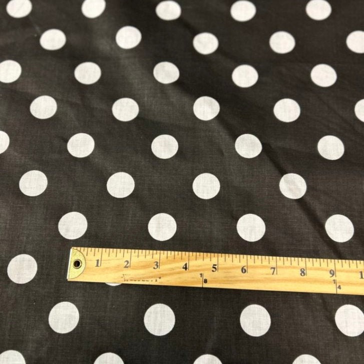 Polk Dot One Inch Print Poly Cotton Fabric  by the yard - New Star Fabrics