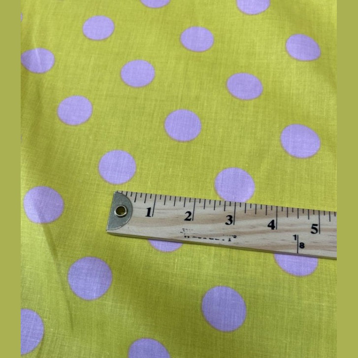 Polk Dot One Inch Print Poly Cotton Fabric  by the yard - New Star Fabrics