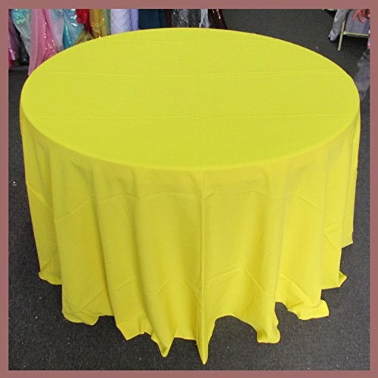 Poly Poplin Round Polyester Tablecloth - 108 Inch Linen - New Star Fabrics