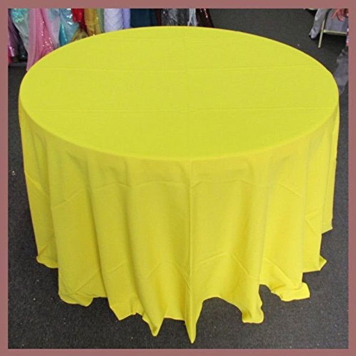 Poly Poplin Round Polyester Tablecloth - 108 Inch Linen - New Star Fabrics