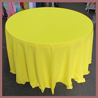 Poly Poplin Round Polyester Tablecloth - 108 Inch Linen - New Star Fabrics