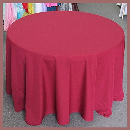 Poly Poplin Round Polyester Tablecloth - 108 Inch Linen - New Star Fabrics
