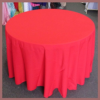 Poly Poplin Round Polyester Tablecloth - 108 Inch Linen - New Star Fabrics