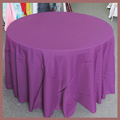 Poly Poplin Round Polyester Tablecloth - 108 Inch Linen - New Star Fabrics