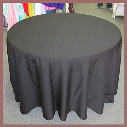 Poly Poplin Round Polyester Tablecloth - 108 Inch Linen - New Star Fabrics
