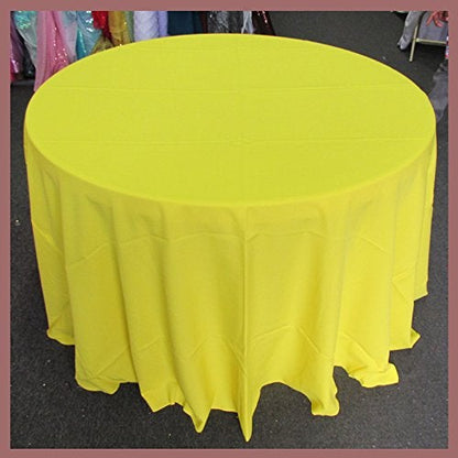 Poly Poplin Round Polyester Tablecloth - 120 Inch Linen - New Star Fabrics