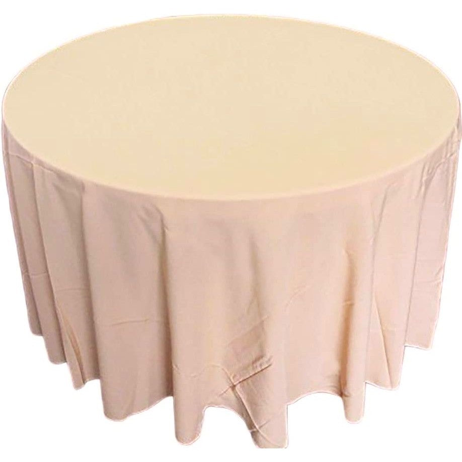 Poly Poplin Round Polyester Tablecloth - 120 Inch Linen - New Star Fabrics