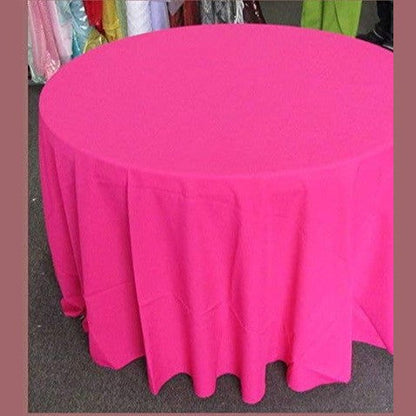 Poly Poplin Round Polyester Tablecloth - 132 Inch Linen - New Star Fabrics