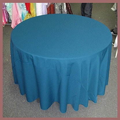 Poly Poplin Round Polyester Tablecloth - 132 Inch Linen - New Star Fabrics