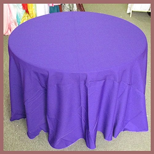 Poly Poplin Round Polyester Tablecloth - 132 Inch Linen - New Star Fabrics