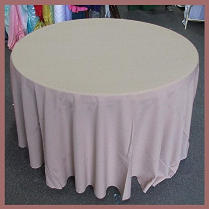 Poly Poplin Round Polyester Tablecloth - 132 Inch Linen - New Star Fabrics