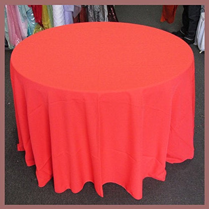 Poly Poplin Round Polyester Tablecloth - 132 Inch Linen - New Star Fabrics