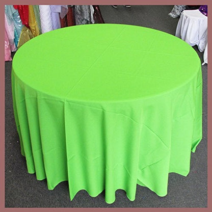 Poly Poplin Round Polyester Tablecloth - 132 Inch Linen - New Star Fabrics
