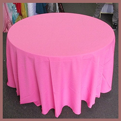 Poly Poplin Round Polyester Tablecloth - 132 Inch Linen - New Star Fabrics