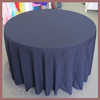 Poly Poplin Round Polyester Tablecloth - 132 Inch Linen - New Star Fabrics