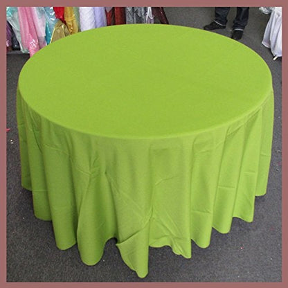 Poly Poplin Round Polyester Tablecloth - 132 Inch Linen - New Star Fabrics