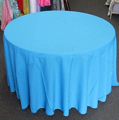 Poly Poplin Round Polyester Tablecloth - 132 Inch Linen - New Star Fabrics