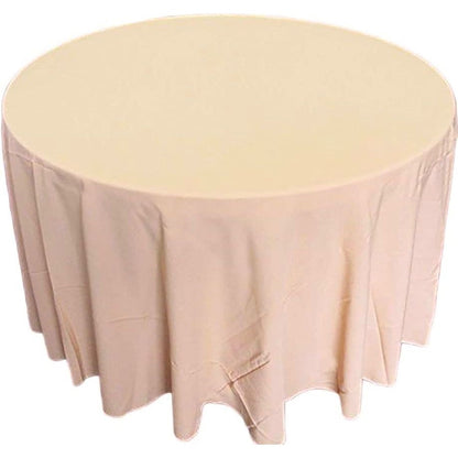 Poly Poplin Round Polyester Tablecloth - 132 Inch Linen - New Star Fabrics
