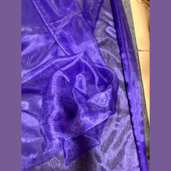 Purple Crystal Organza Fabric by the yard - New Star Fabrics