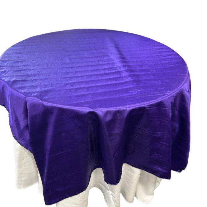 Purple Table Overlay Satin 58 X 58 Inches - New Star Fabrics