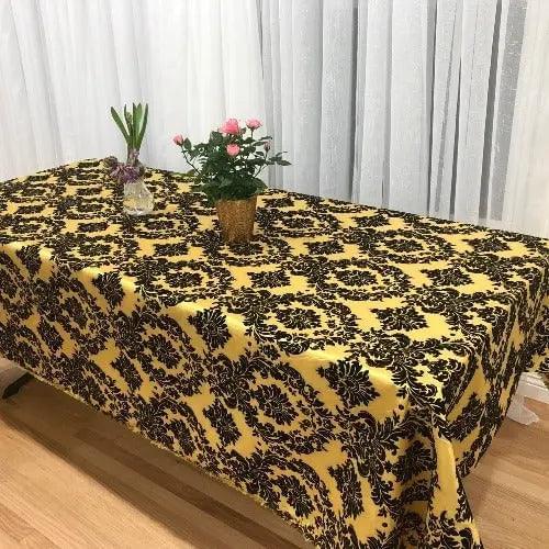 Damask Flocking Taffeta Tablecloth - Rectangular