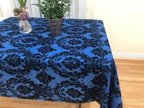 Damask Flocking Taffeta Tablecloth - Rectangular