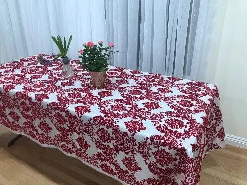 Damask Flocking Taffeta Tablecloth - Rectangular