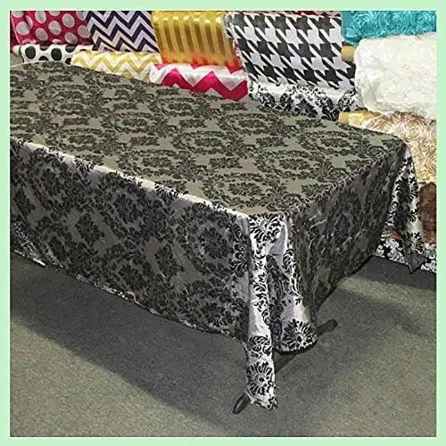 Damask Flocking Taffeta Tablecloth - Rectangular