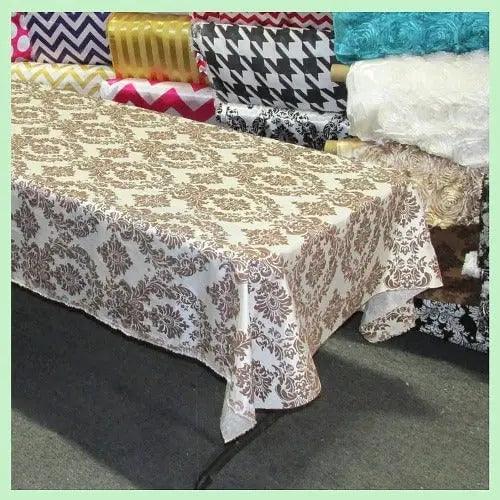 Damask Flocking Taffeta Tablecloth - Rectangular