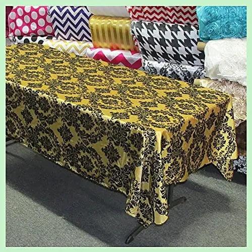 Damask Flocking Taffeta Tablecloth - Rectangular