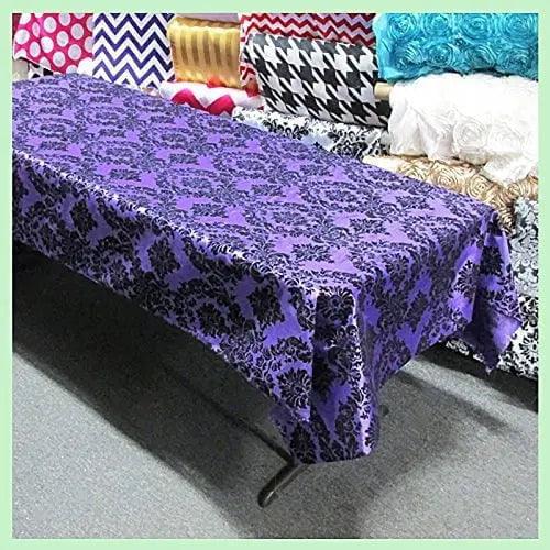 Damask Flocking Taffeta Tablecloth - Rectangular