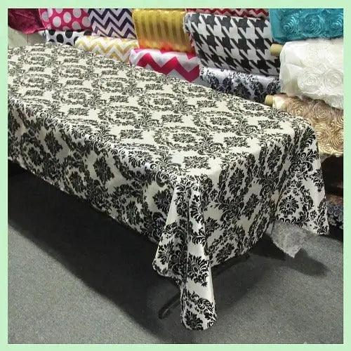 Damask Flocking Taffeta Tablecloth - Rectangular