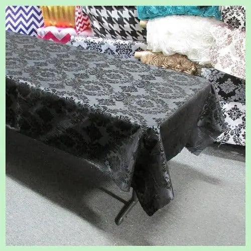 Damask Flocking Taffeta Tablecloth - Rectangular